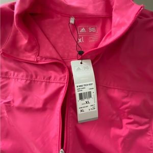 Hot pink adidas golf vest